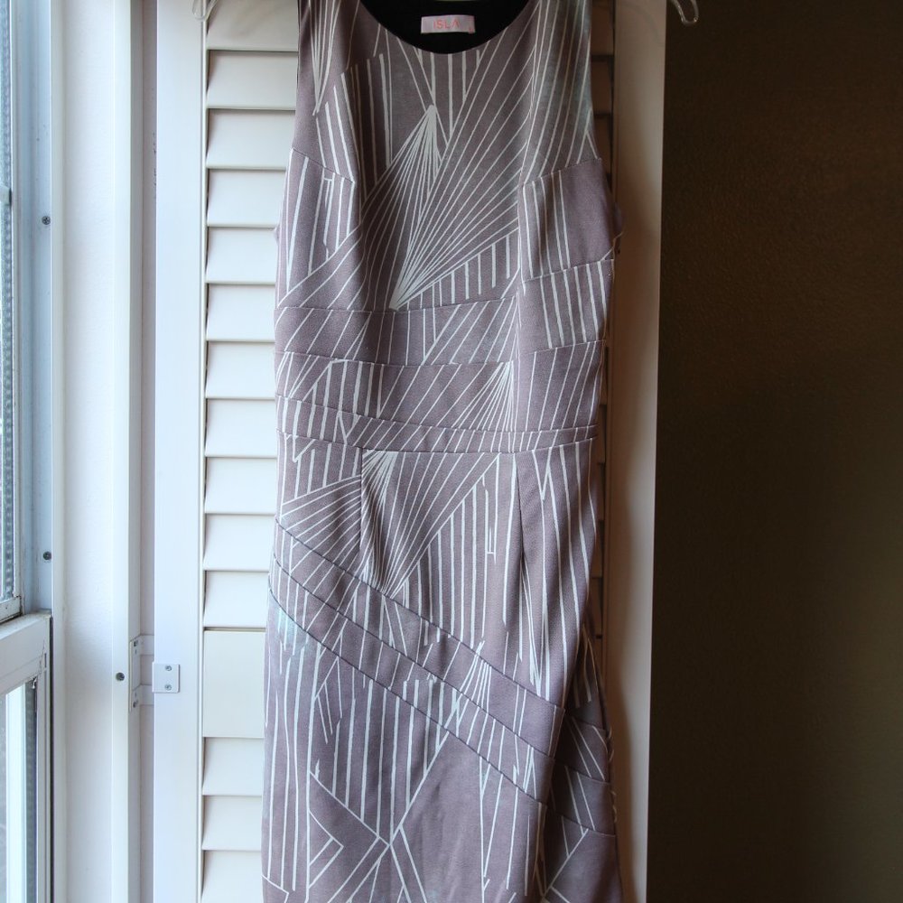 key hole back, high neckline body con dress, size small